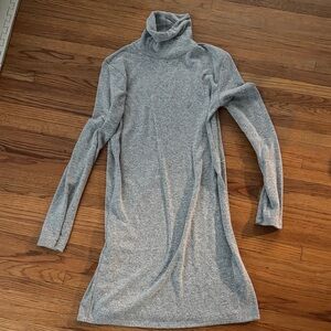 Zara Gray Long Sleeve Turtleneck Dress